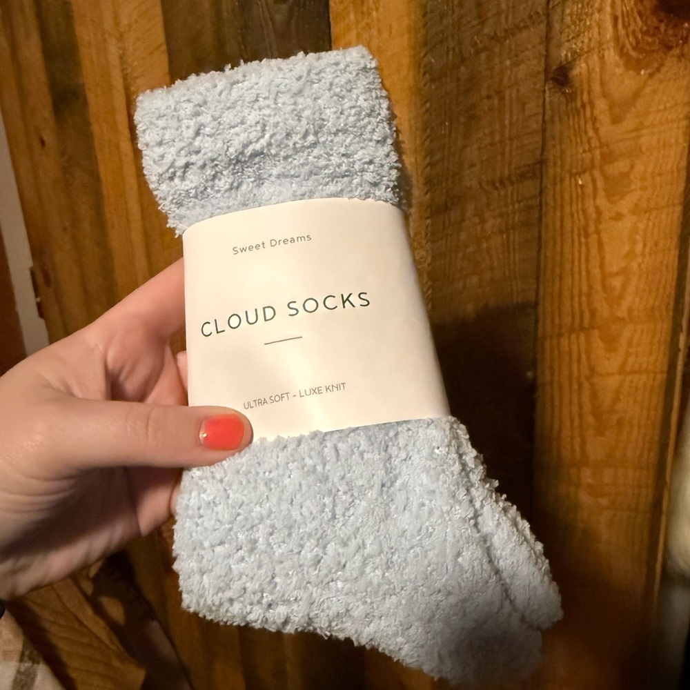 Sweet Dreams Cozy Socks - Soft Blue
